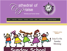 Tablet Screenshot of cathedralofpraisewfc.org